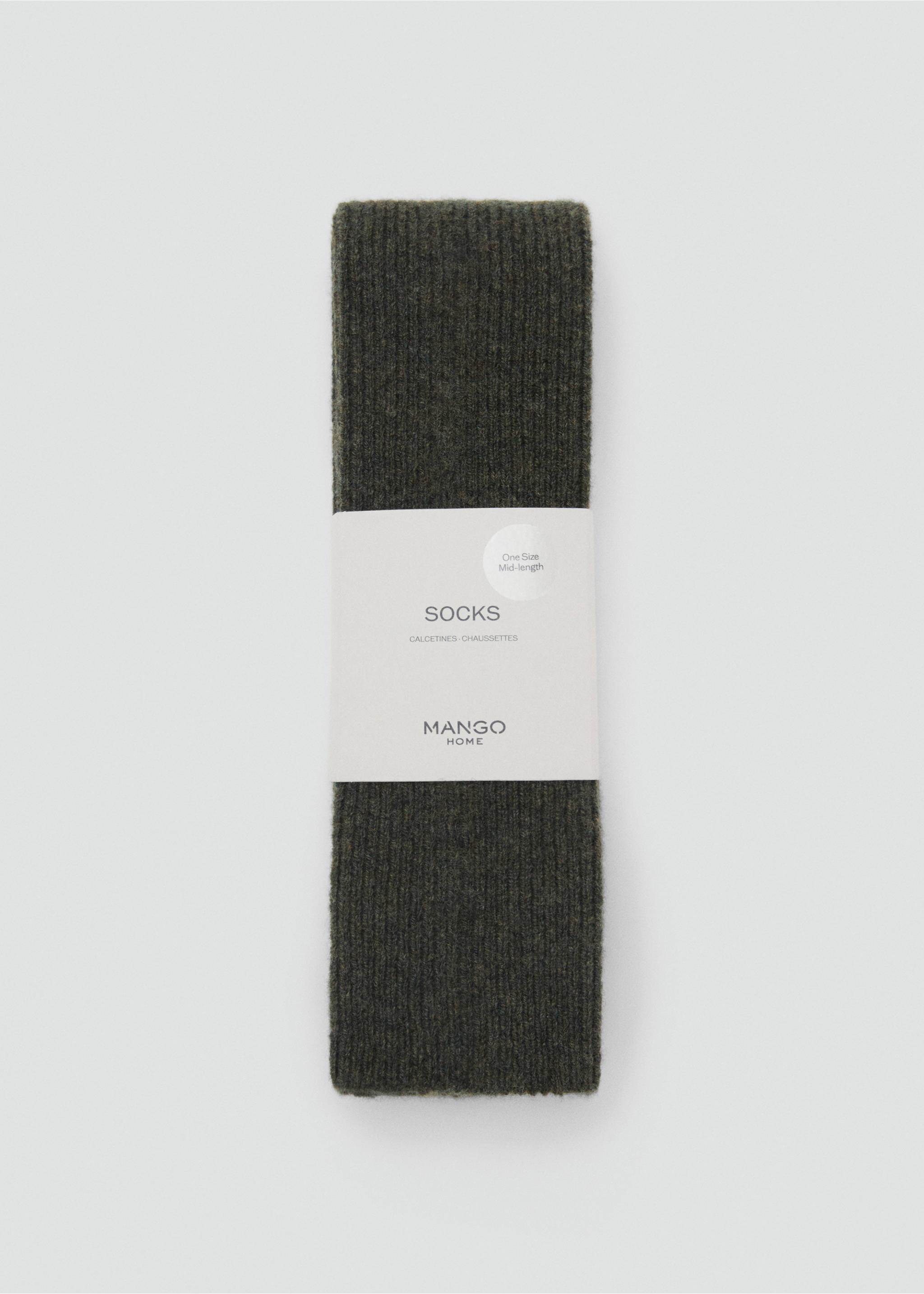 Chaussette laine et cachemire - Article sans modèle, Vert. Ref: 17044113-00.