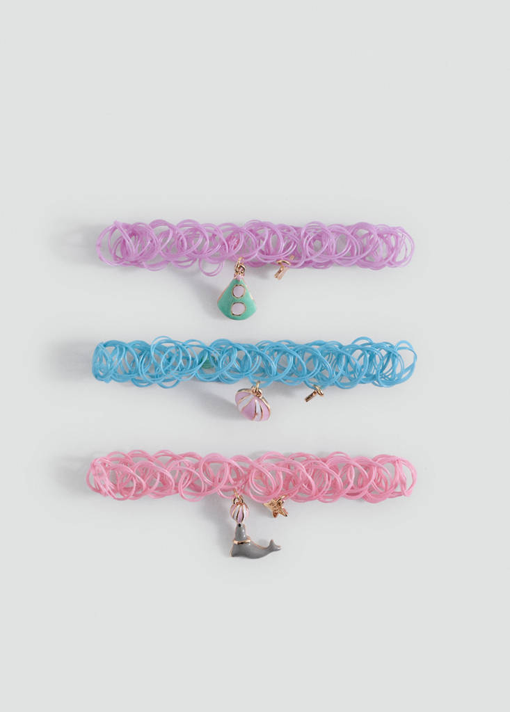 MANGO KIDS - Lot 3 bracelets rose pâle - Taille unique - Fille