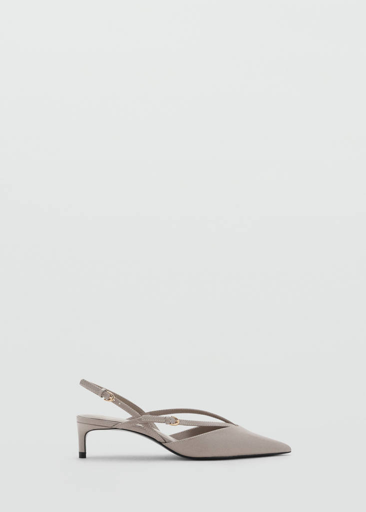 Kitten-heeled strappy shoes — Light/Pastel Brown