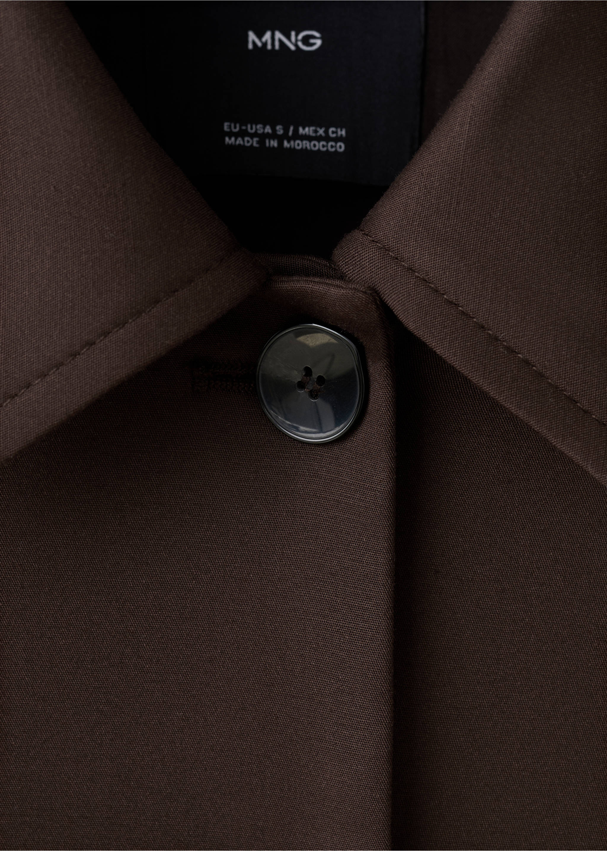 Veste crop poches - Détail de l'article 8, Chocolat. Ref: 17044119-00.