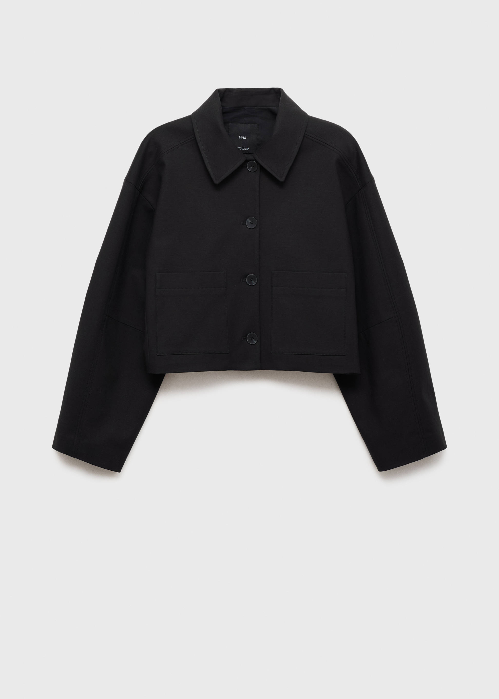 Cropped jacket with pockets - Article without model