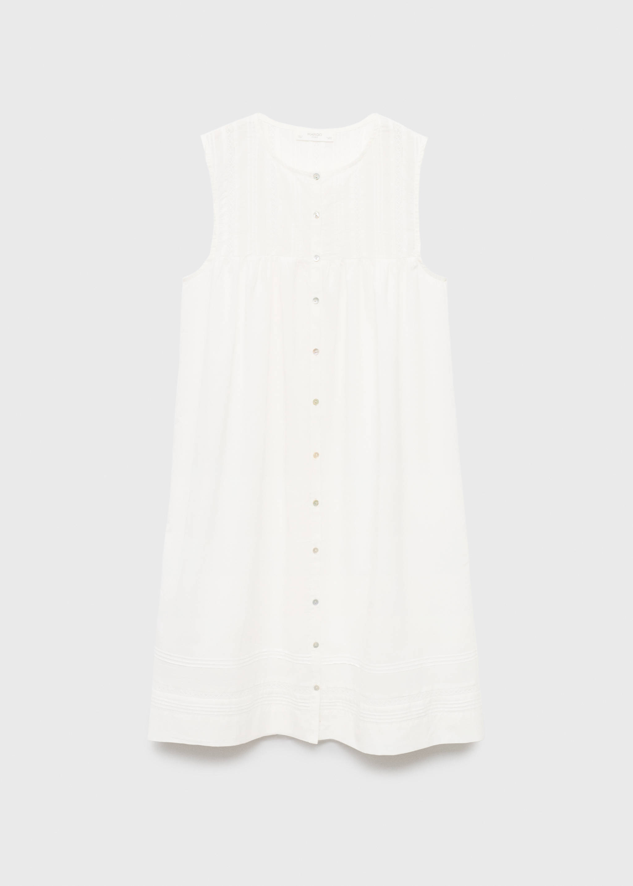Cotton nightgown with lace detail - Article without model
