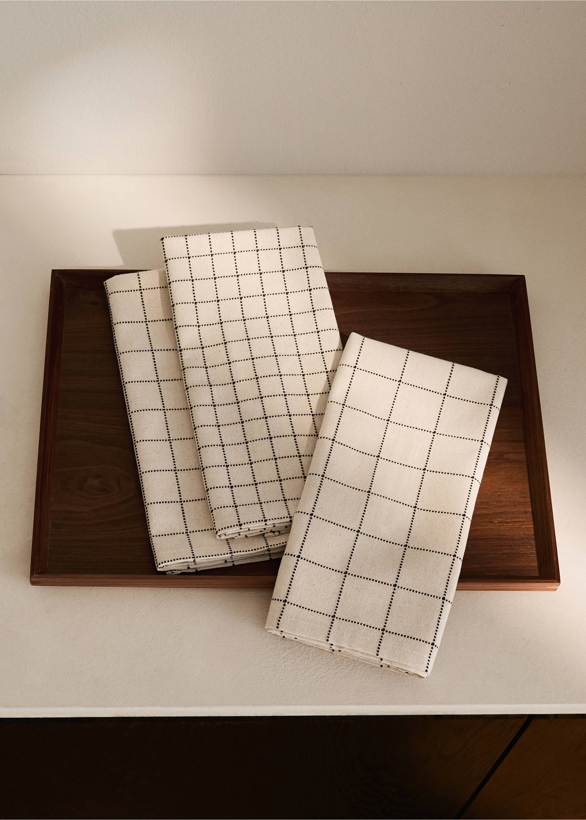 Baumwolltücher mit Karomuster - Allgemeine Ansicht, Braun. Ref: 17044135-00.