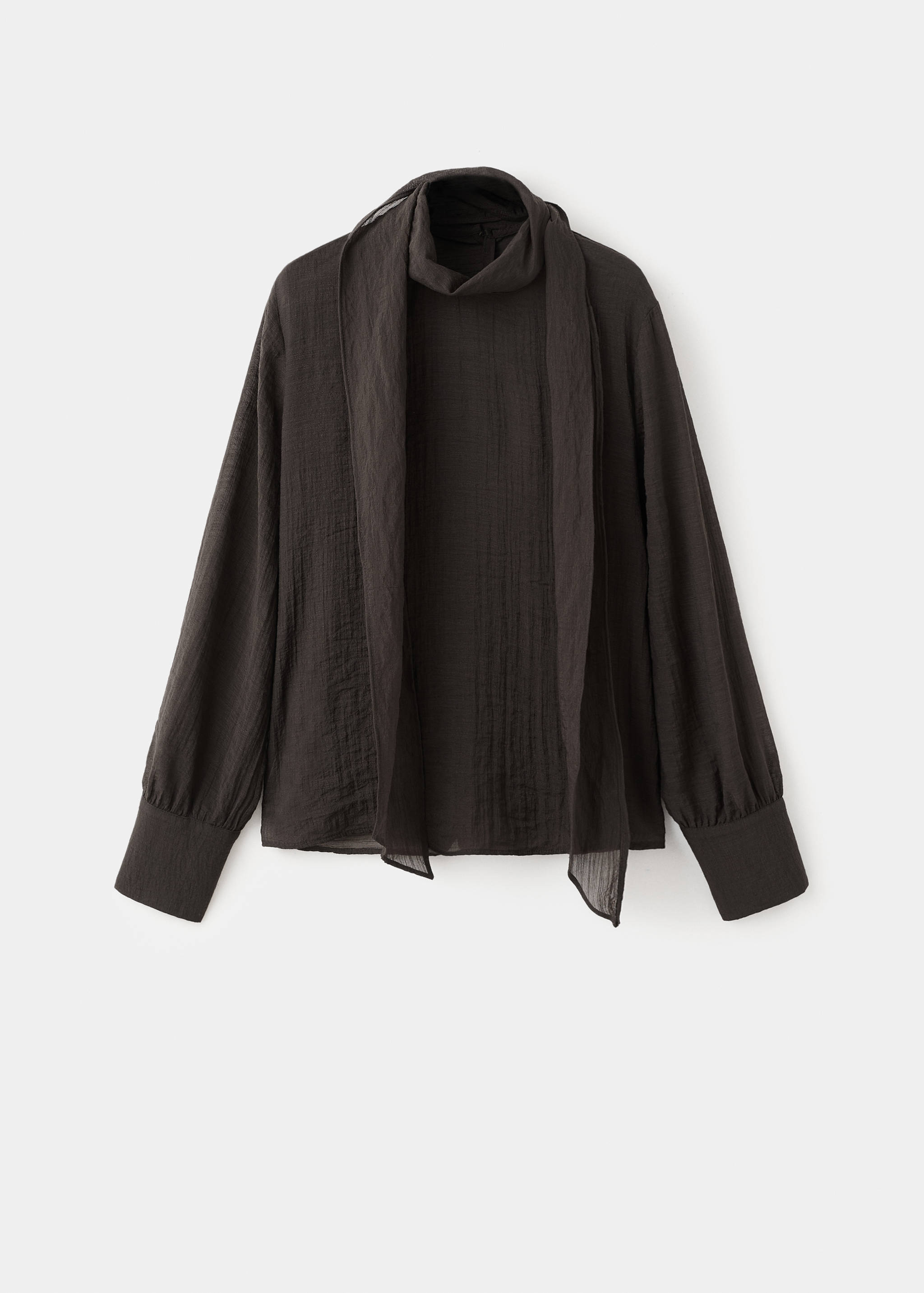 Textured blouse with foulard - Article without model