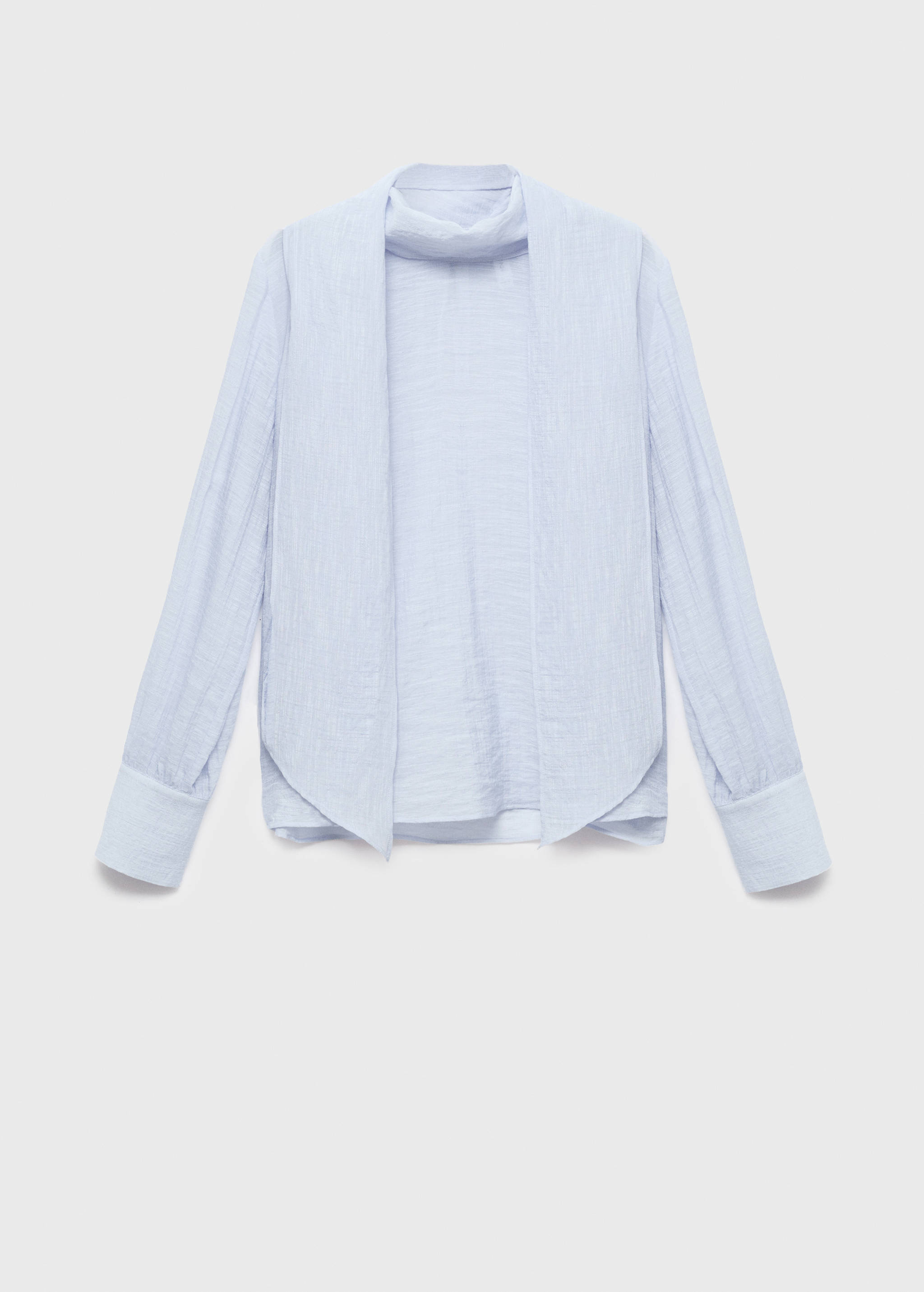 Textured blouse with foulard - Article without model