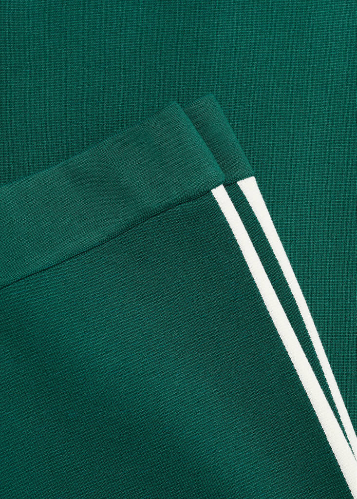 Fine-knit straight-fit trousers — Dark Green