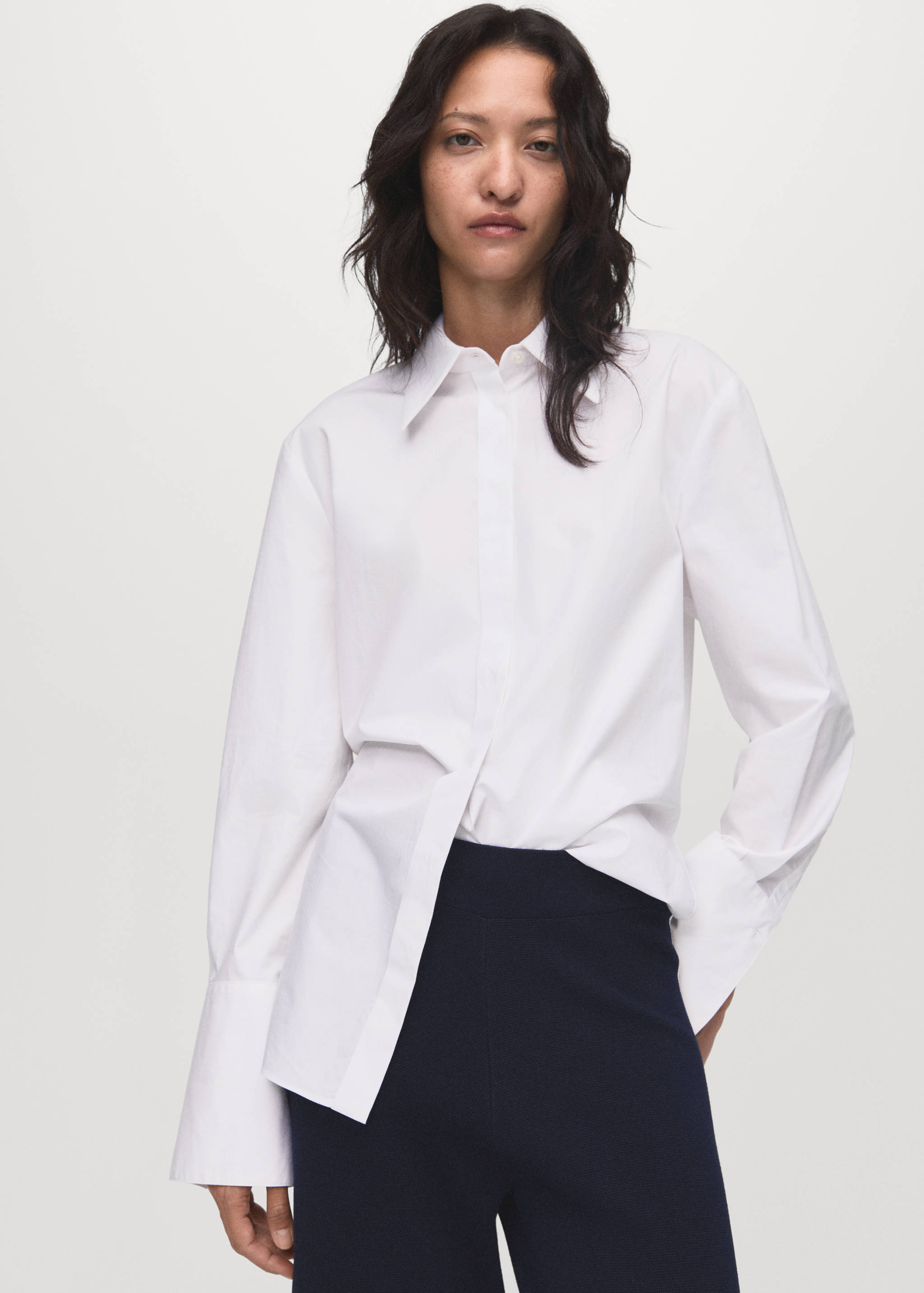 Fine-knit straight-fit trousers - Details of the article 1