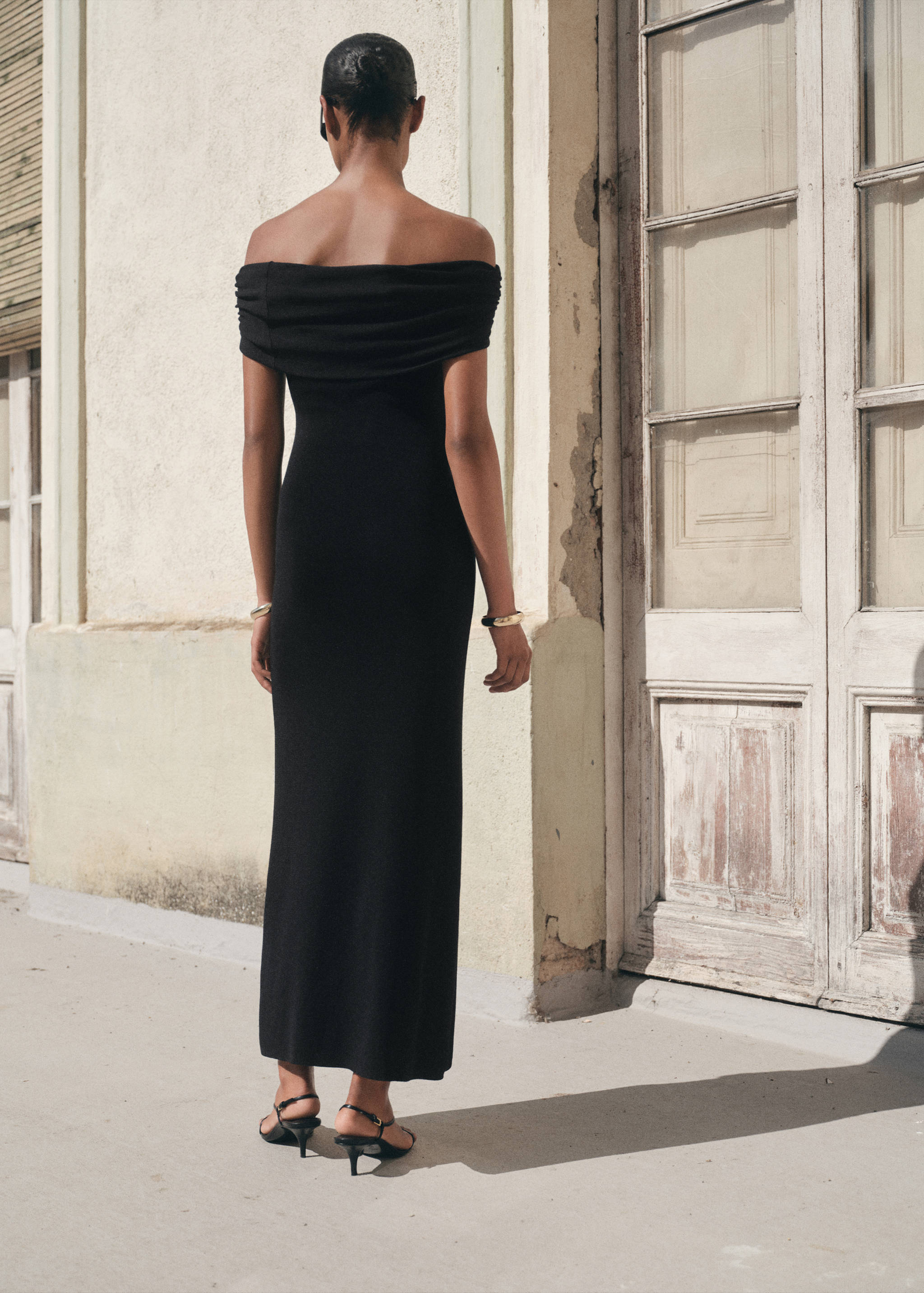 Vestido punto palabra de honor - Reverso del artículo