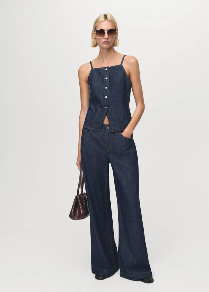 Wide leg mid-rise jeans — Open Blue