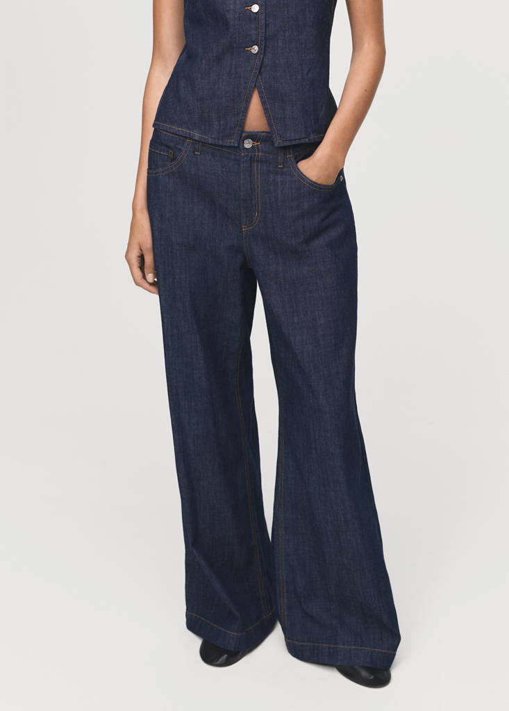 Wide leg mid-rise jeans — Open Blue