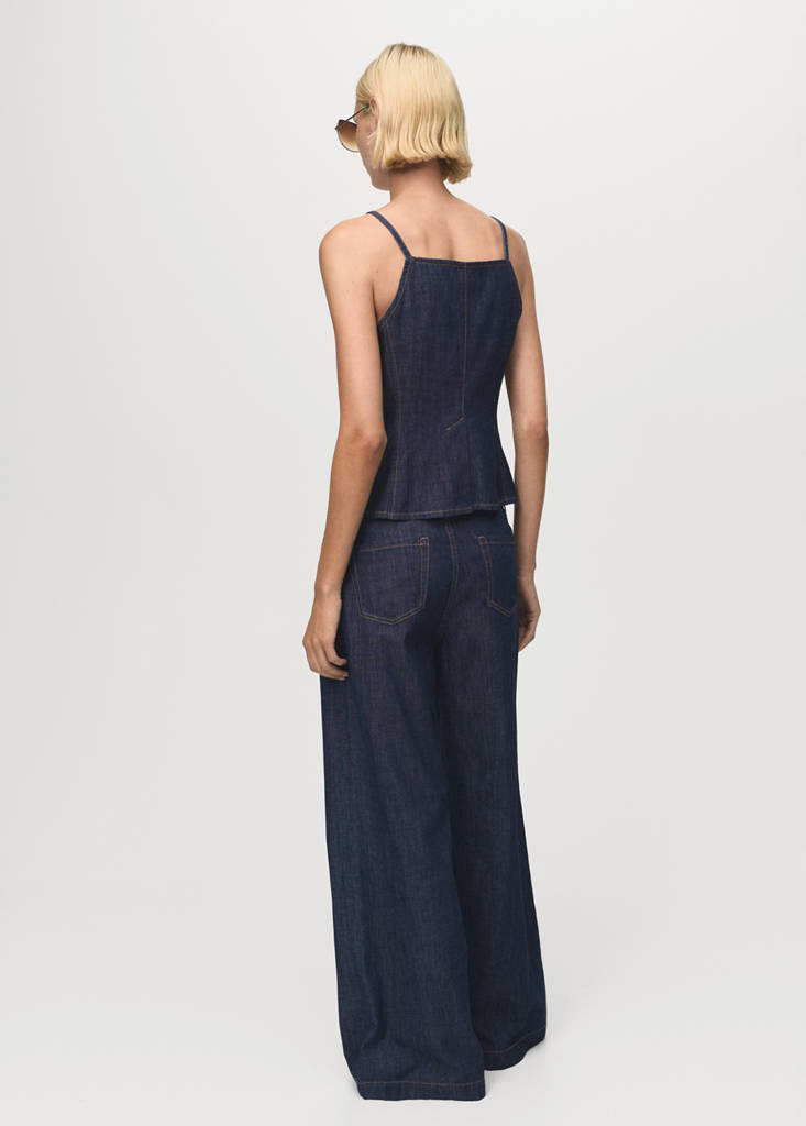 Wide leg mid-rise jeans — Open Blue