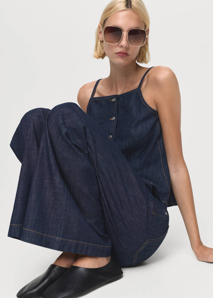 Wide leg mid-rise jeans — Open Blue