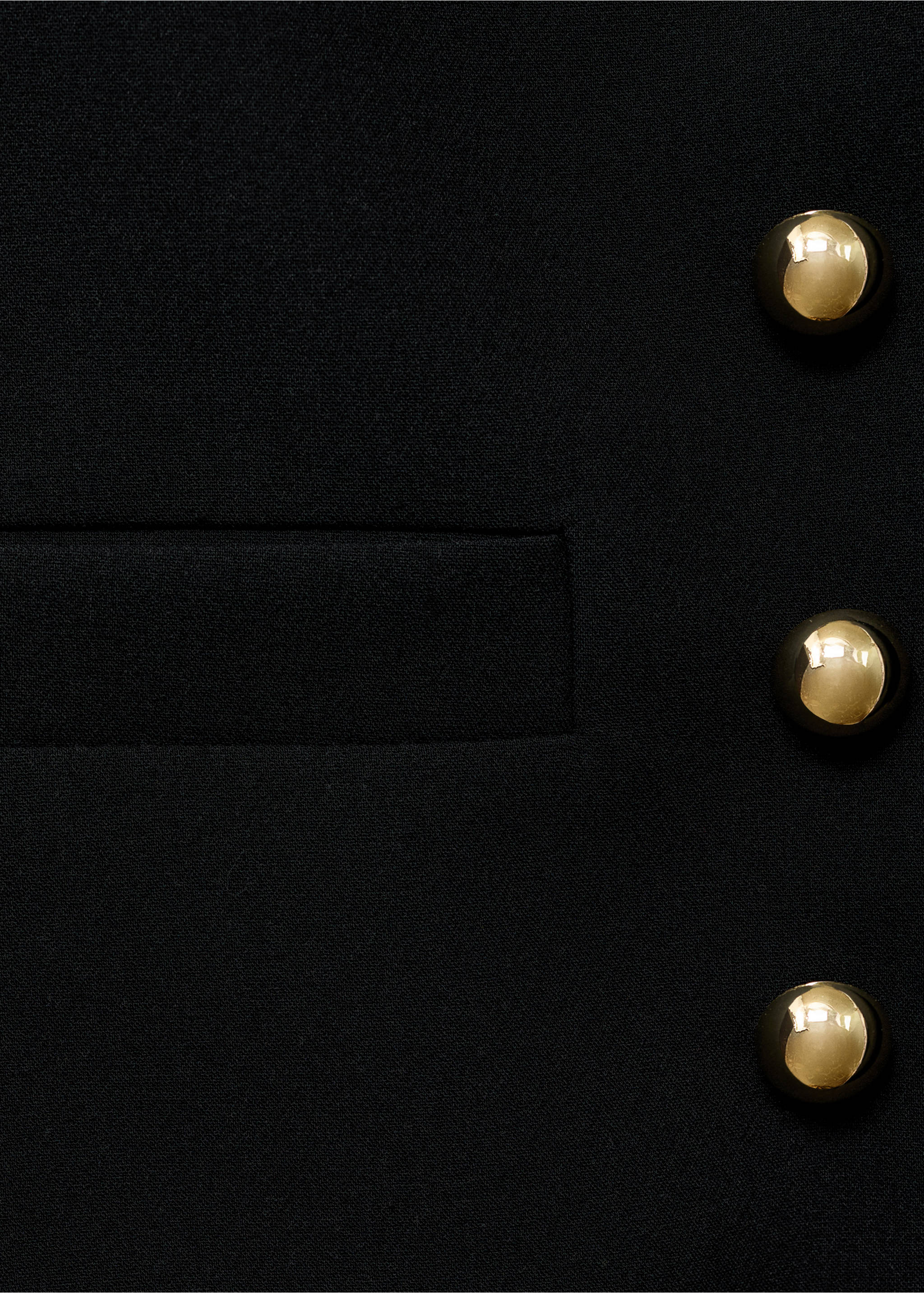 버튼드 크롭 자켓 - 상품 내역: 8, 블랙. Ref: 17044144-00.