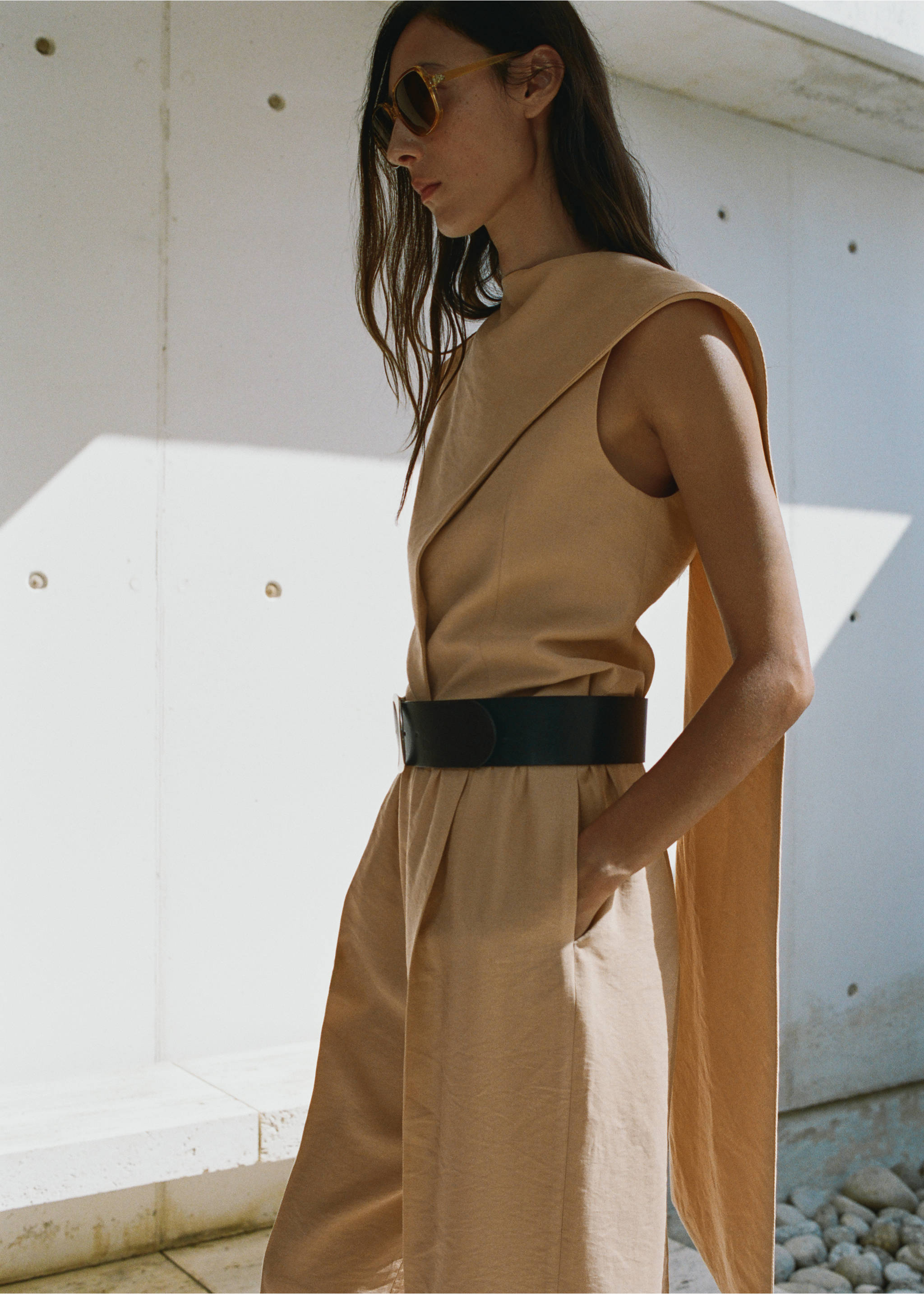 Асимметричный топ с платком - Деталь изделия 7, Нюд. Ref: 17044146-00.