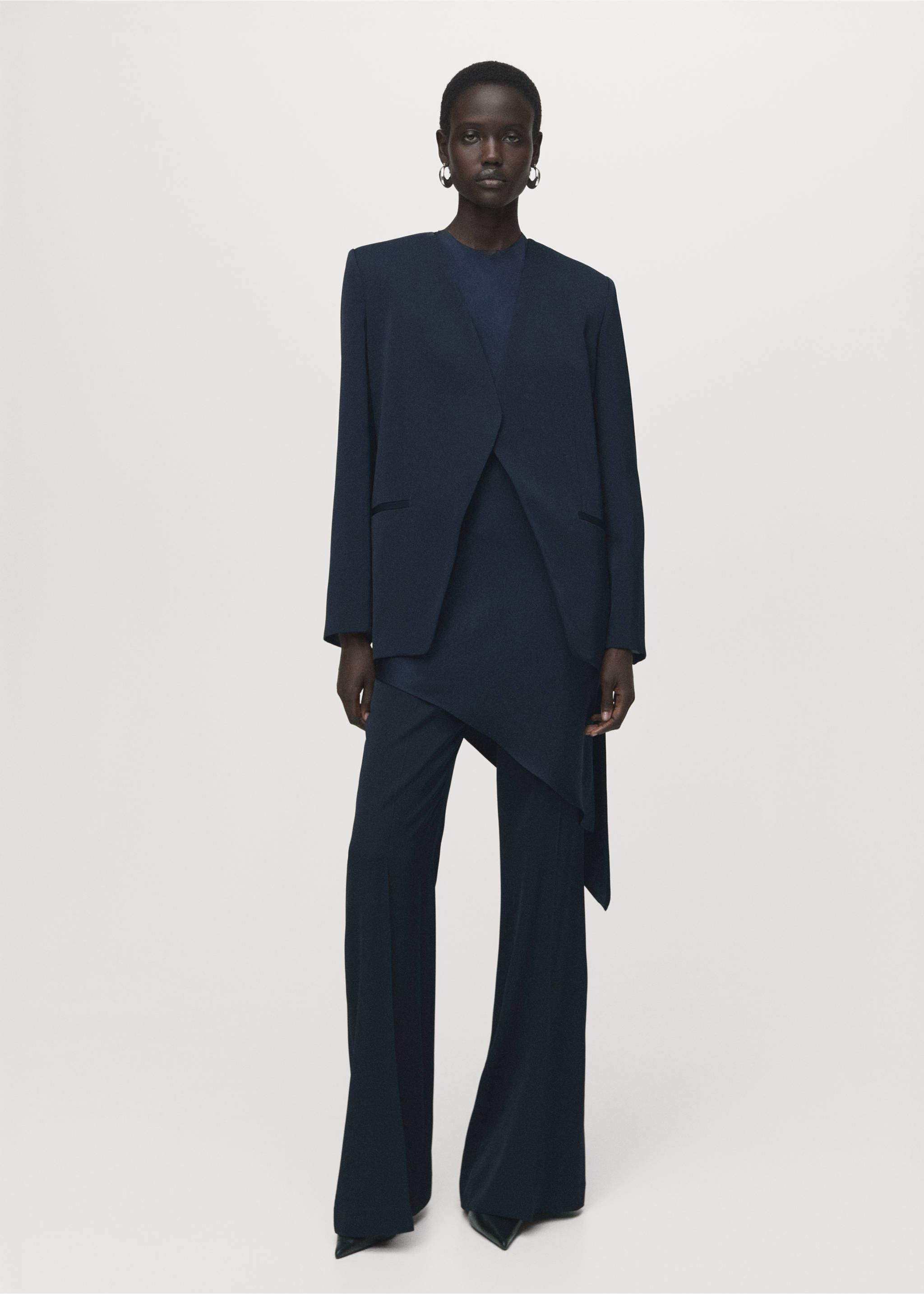 Double-breasted suit blazer - General plane, Navy. Ref: 17044147-00.