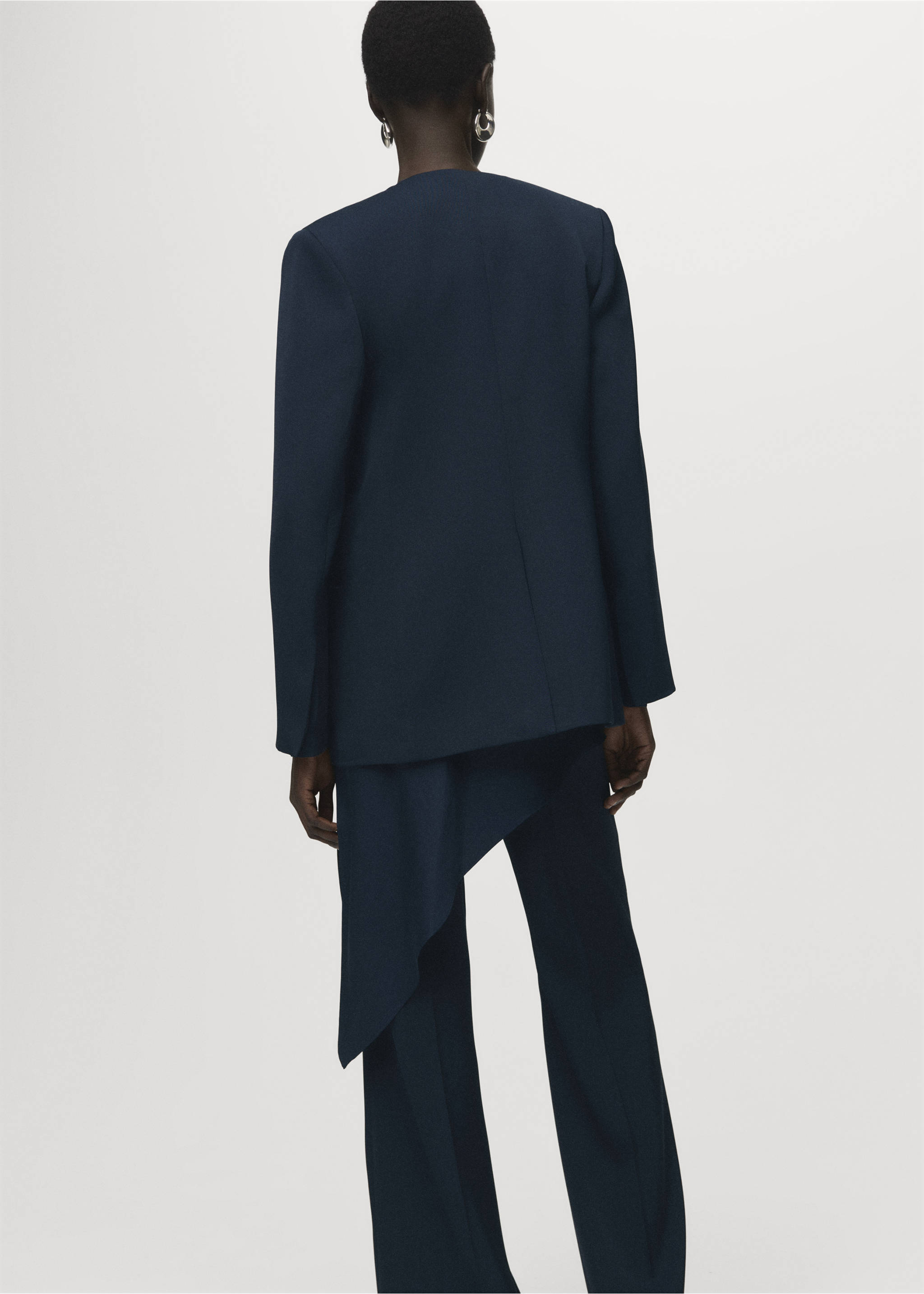 Double-breasted suit blazer - Reverse of the article, Navy. Ref: 17044147-00.