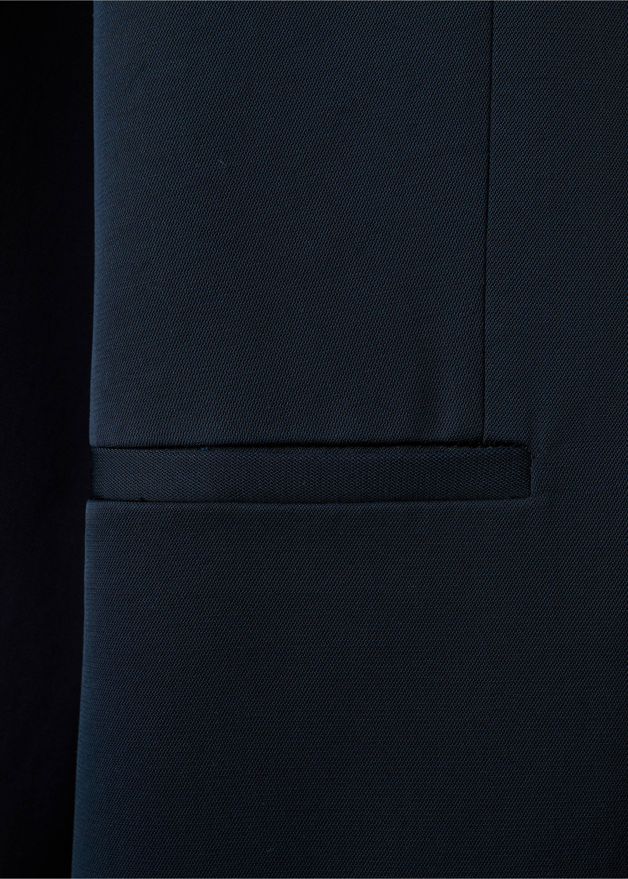 Double-breasted suit blazer - Details of the article 8, Navy. Ref: 17044147-00.