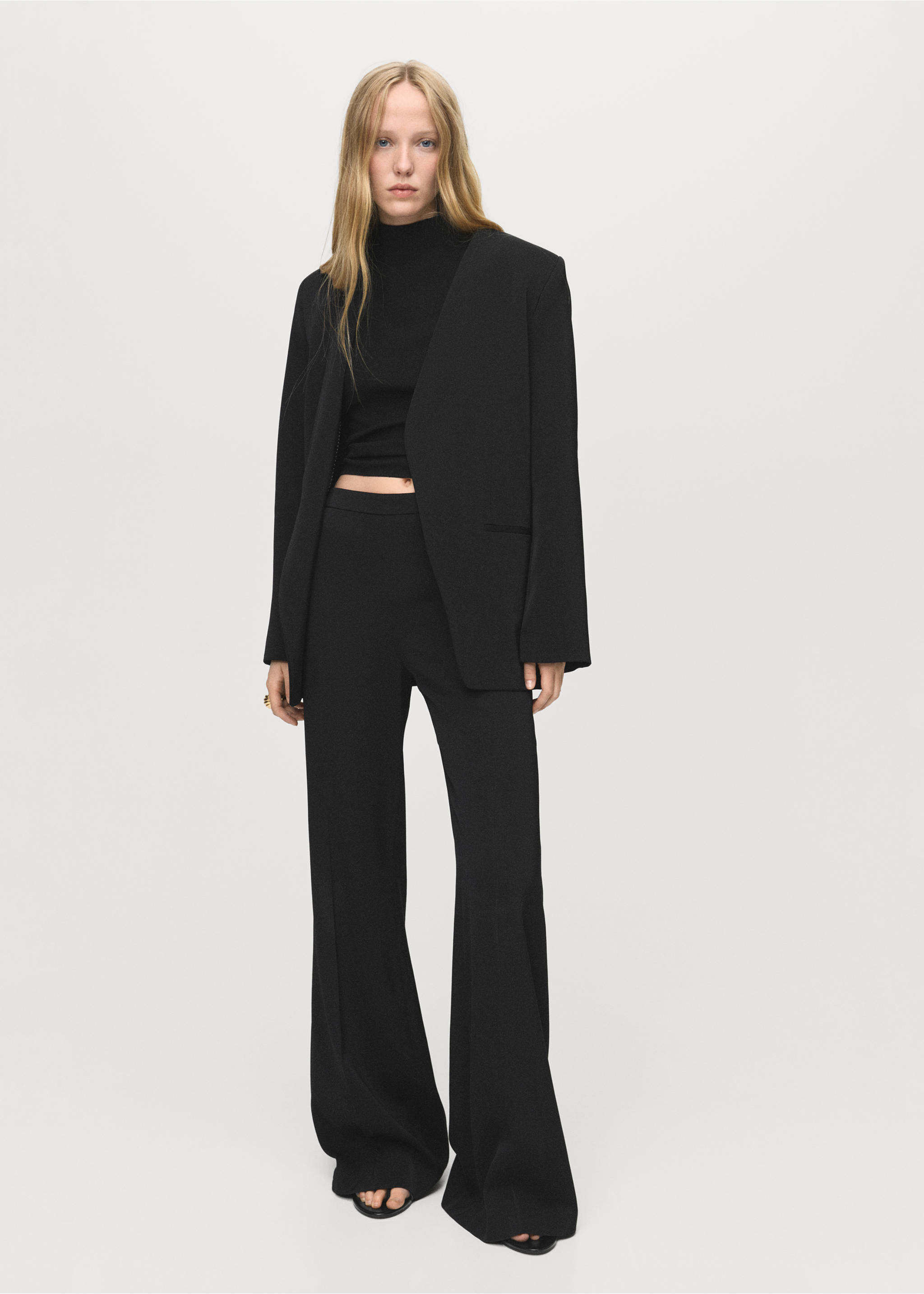 Double-breasted suit blazer - General plane, Black. Ref: 17044147-00.