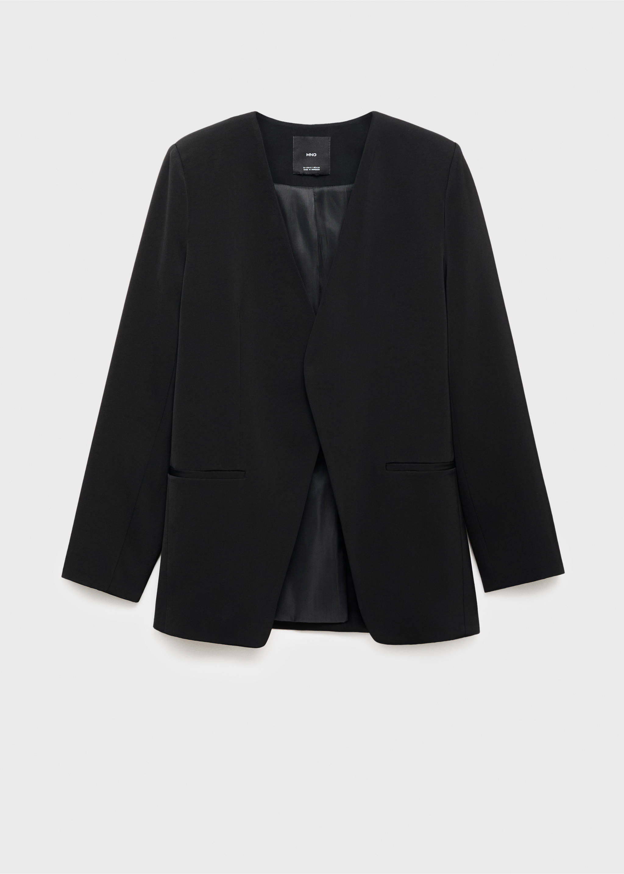 Double-breasted suit blazer - Article without model, Black. Ref: 17044147-00.