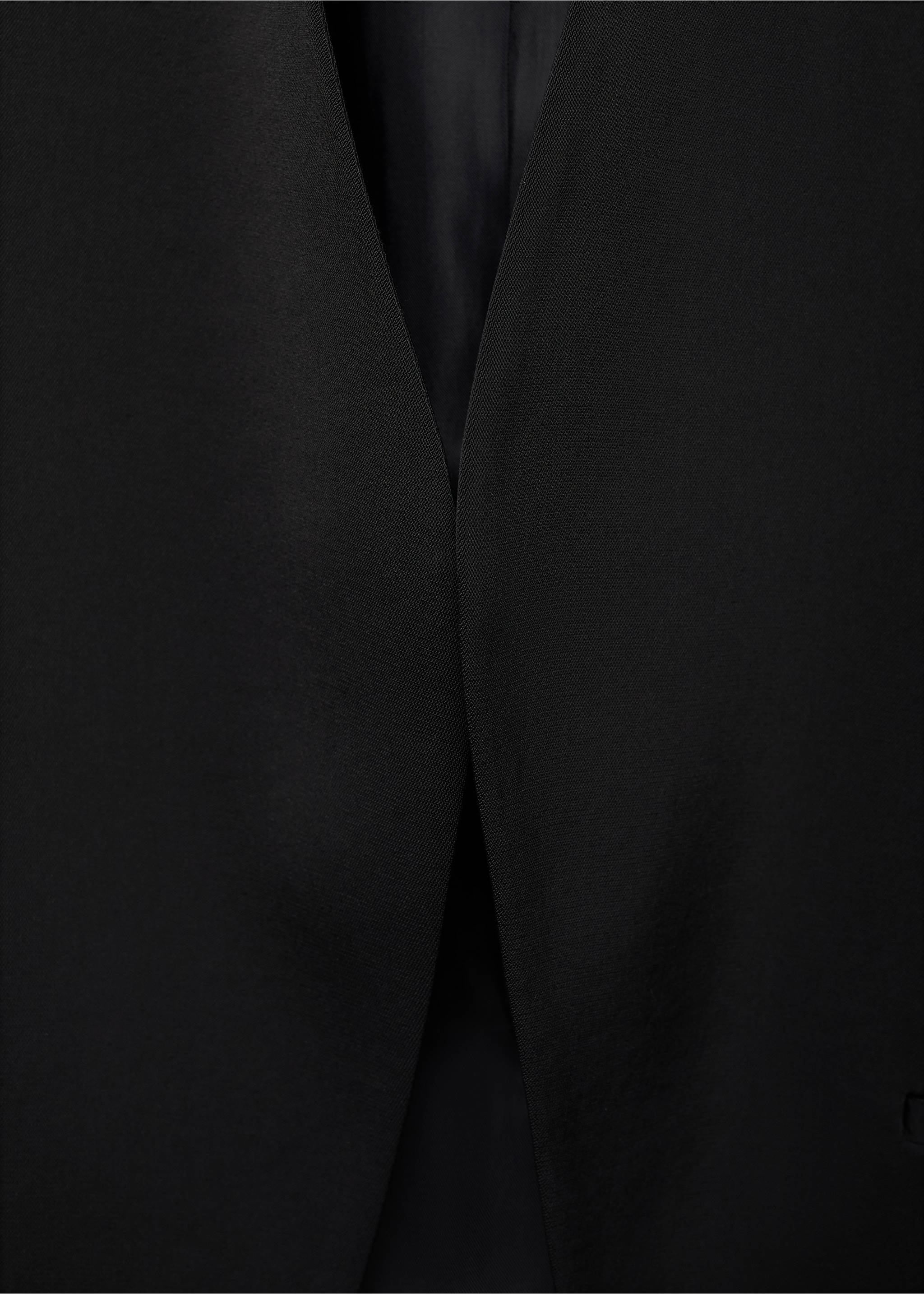 Double-breasted suit blazer - Details of the article 8, Black. Ref: 17044147-00.