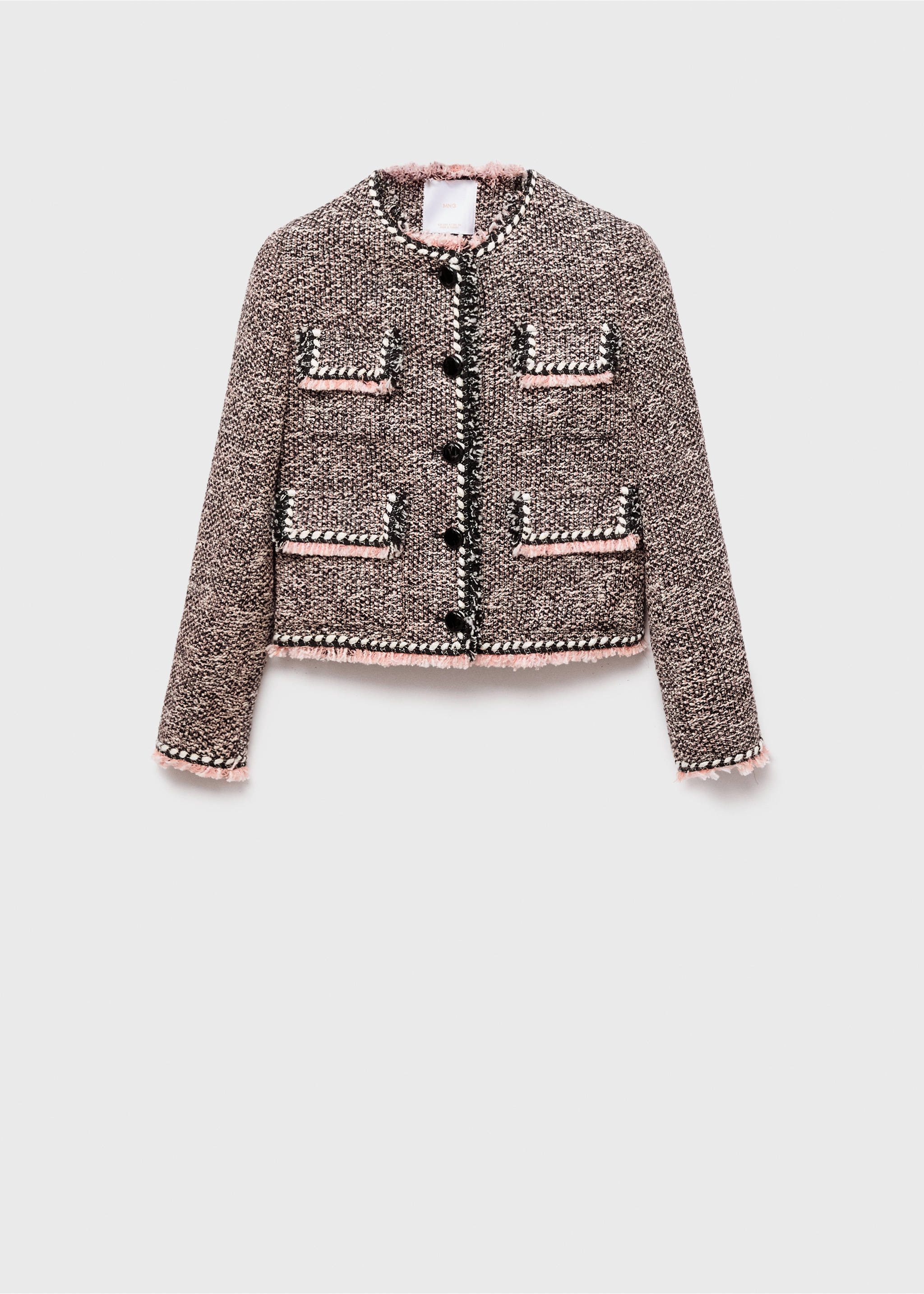 Veste en tweed à poches - Article sans modèle, Noir. Ref: 17044148-00.