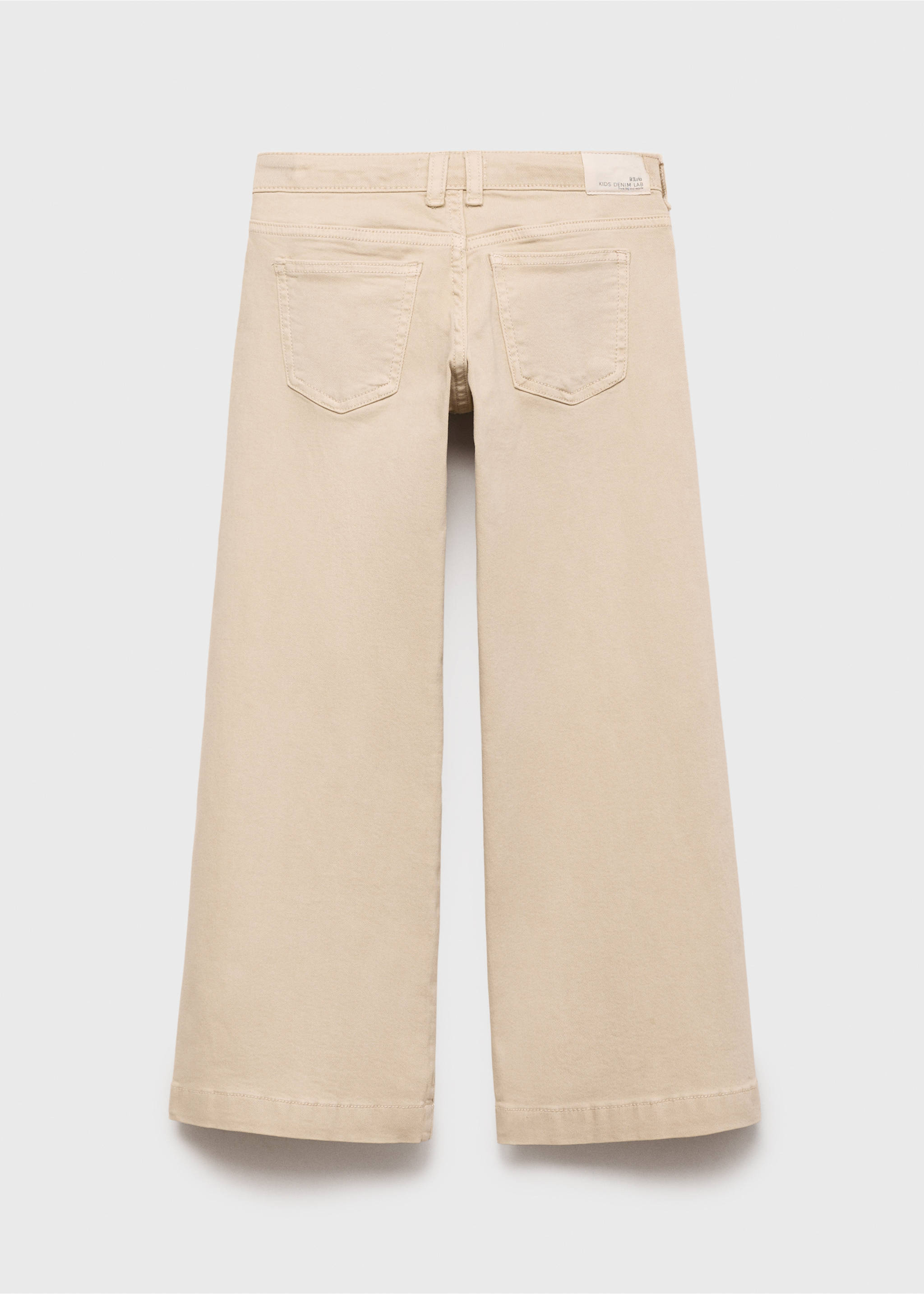 Low-waist studded jeans - Reverse of the article, Sand. Ref: 17044408-00.