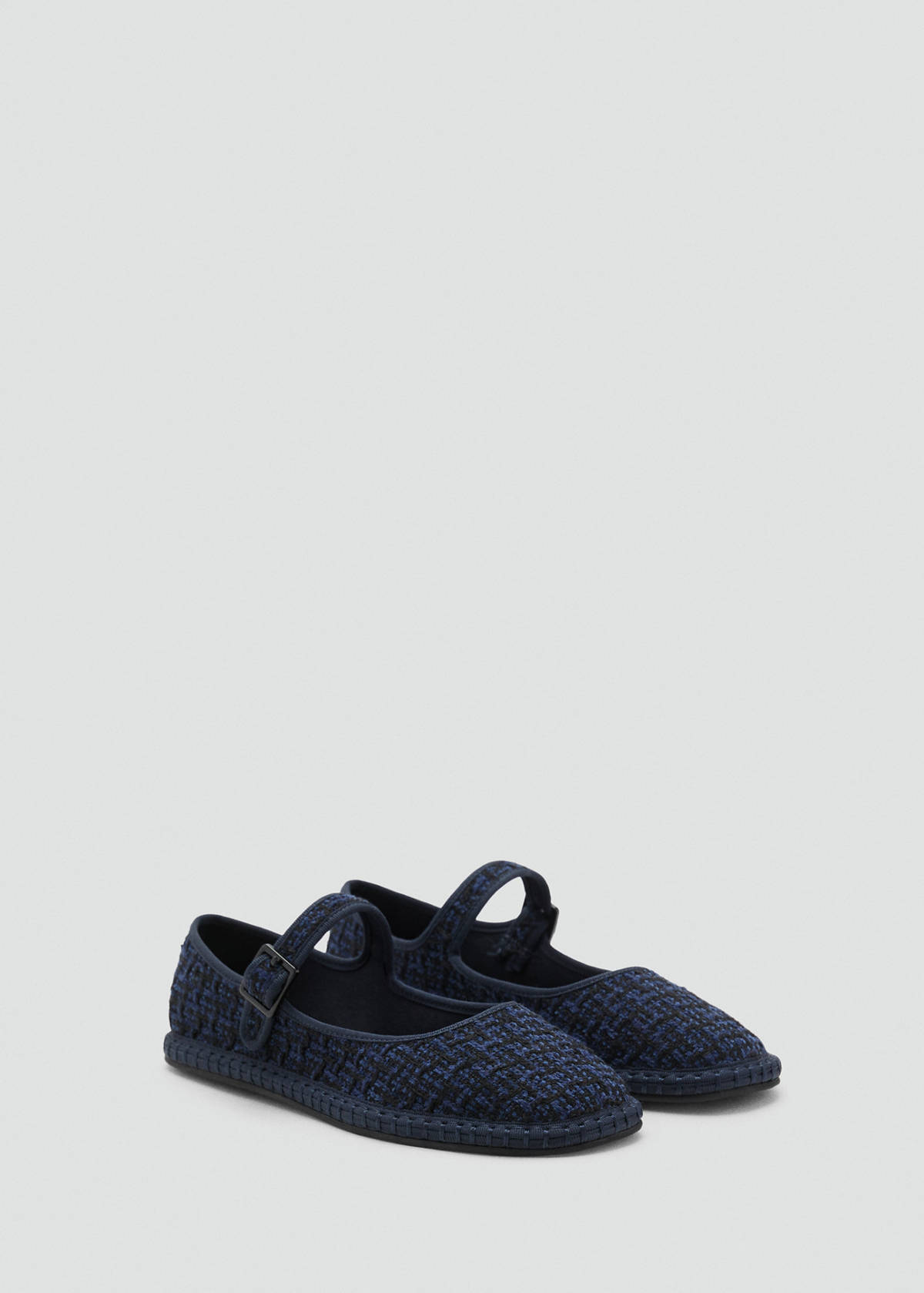 Tweed ballet flats — Black