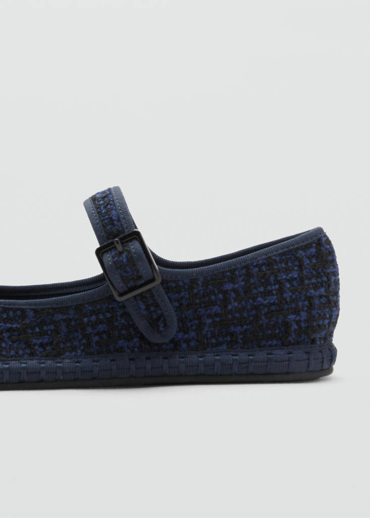 Tweed ballet flats — Black