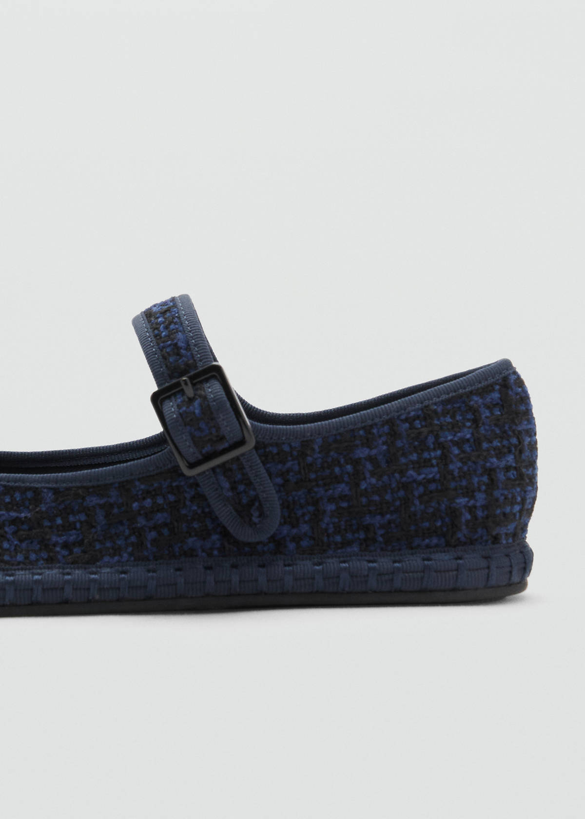 Tweed ballet flats — Black