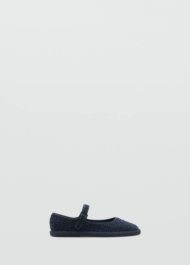 Tweed ballet flats — Black