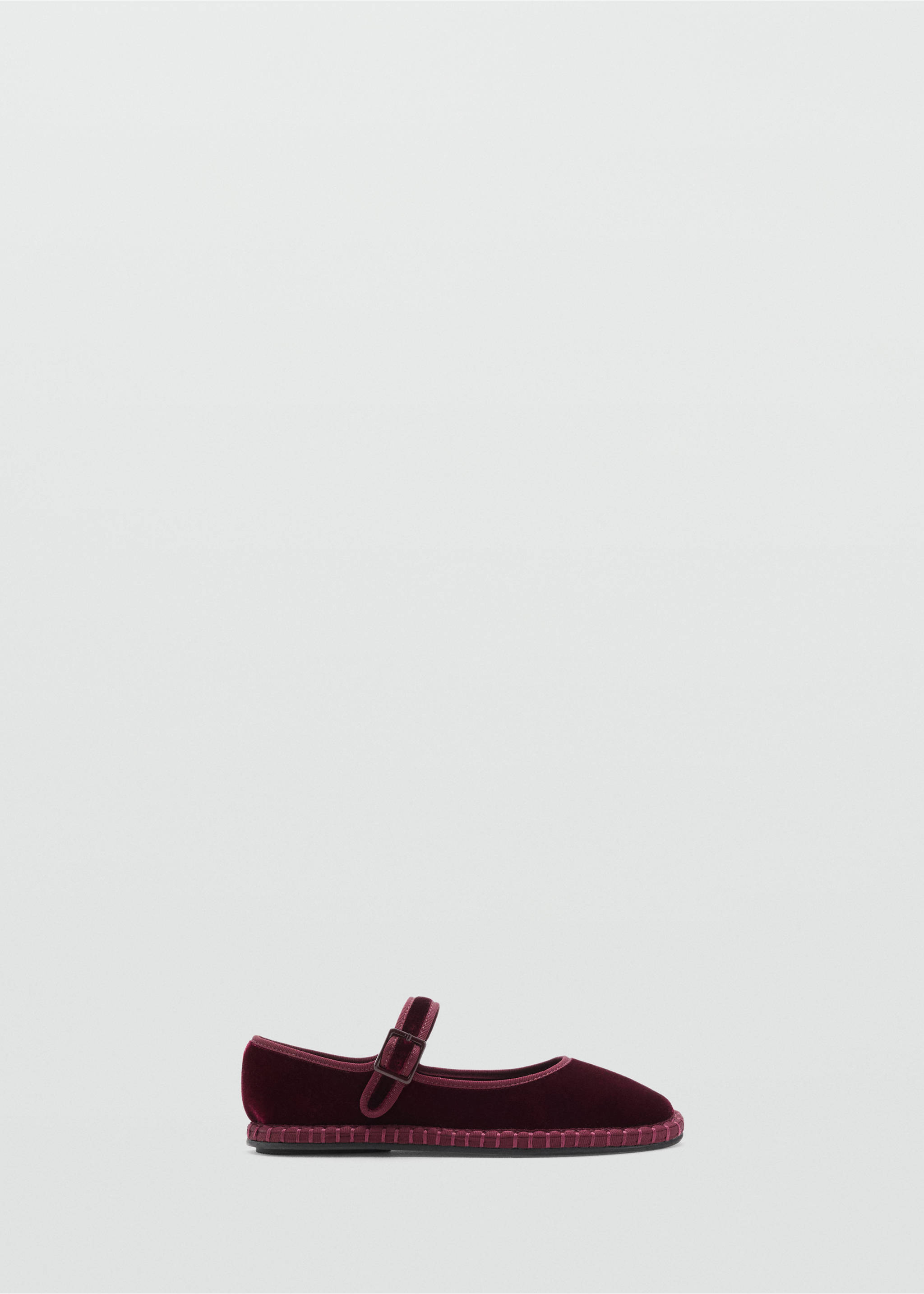 Ballerines velours - Article sans modèle, Bordeaux. Ref: 17044410-00.