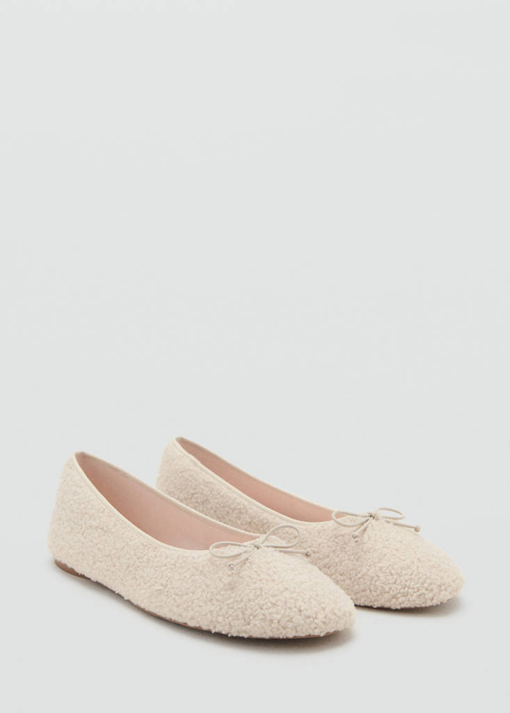 Sheepskin ballet flats — Off White