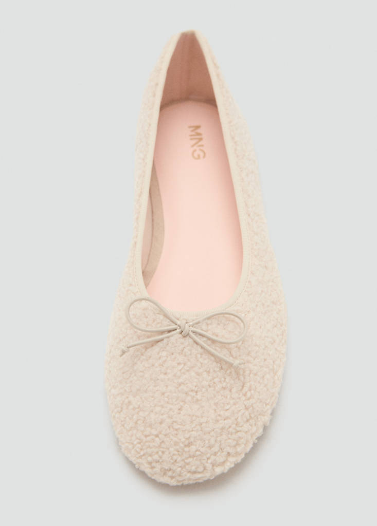 Sheepskin ballet flats — Off White