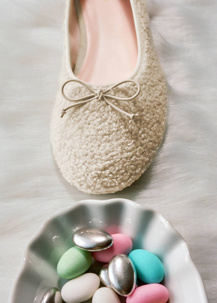 Sheepskin ballet flats — Off White