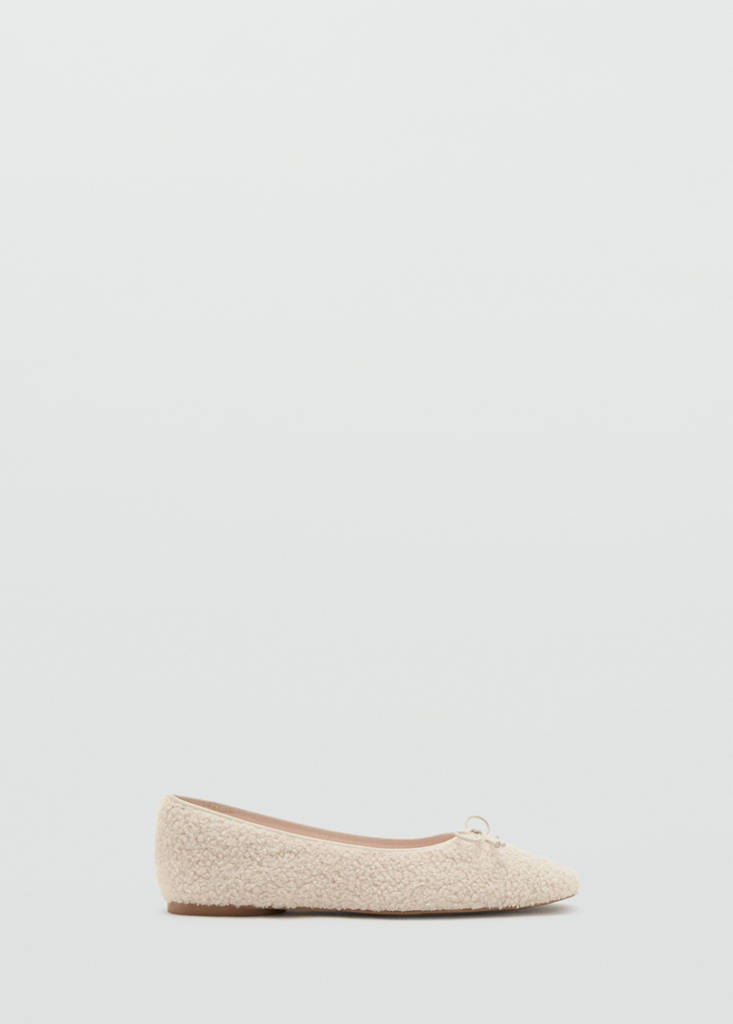 Sheepskin ballet flats — Off White
