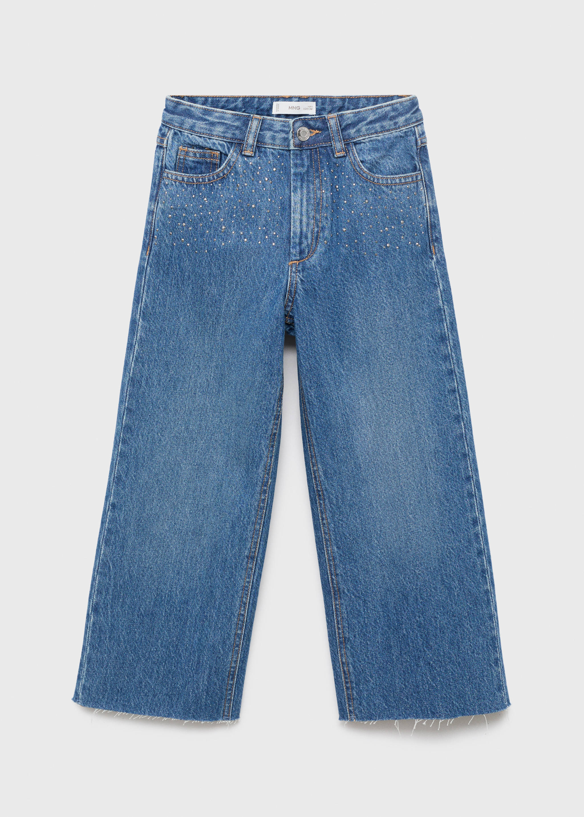 Culotte jeans with rhinestones - Article without model