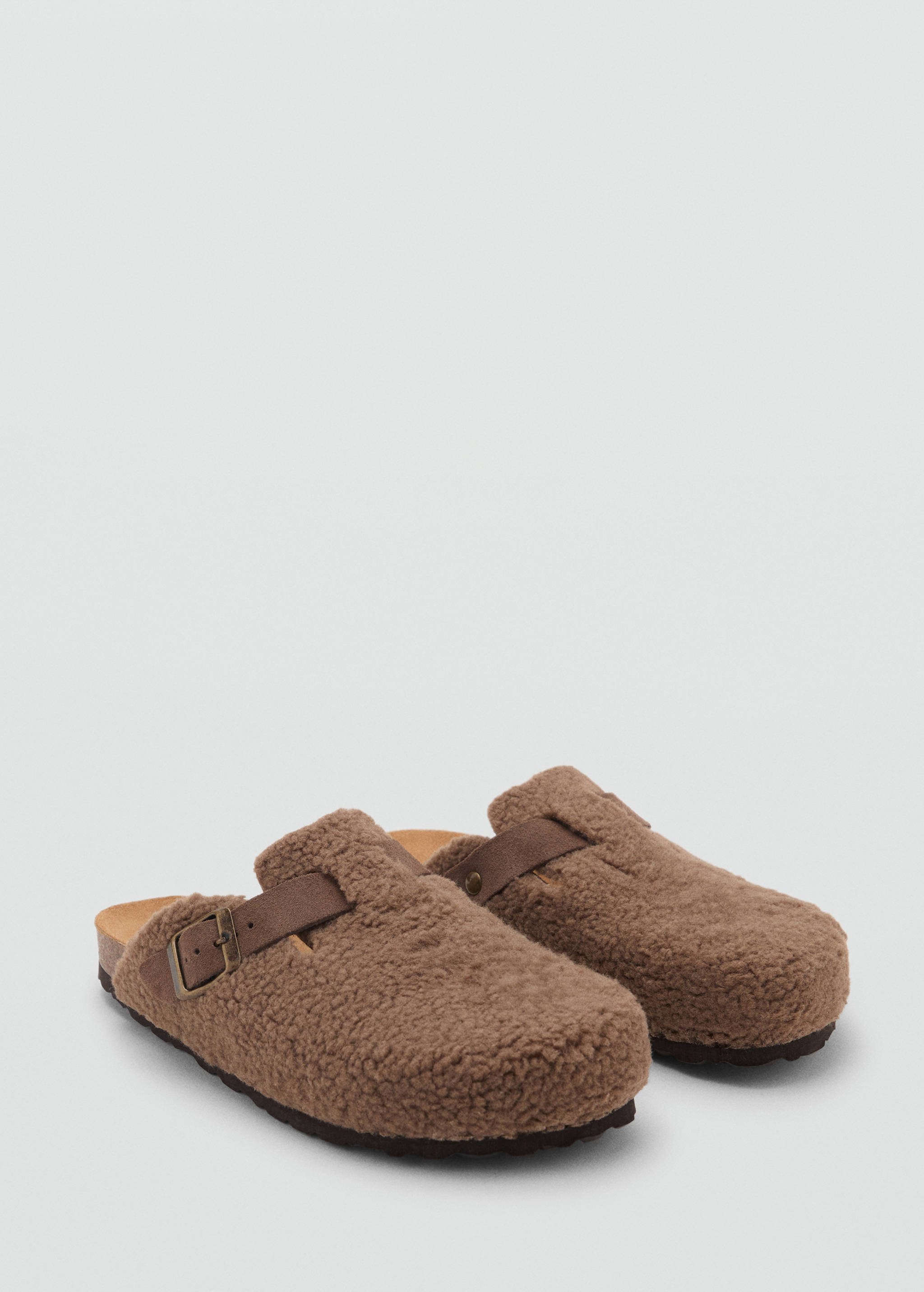 Faux-shearling clogs - Medium plane
