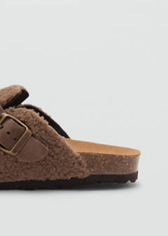 Faux-shearling clogs — Brown 3