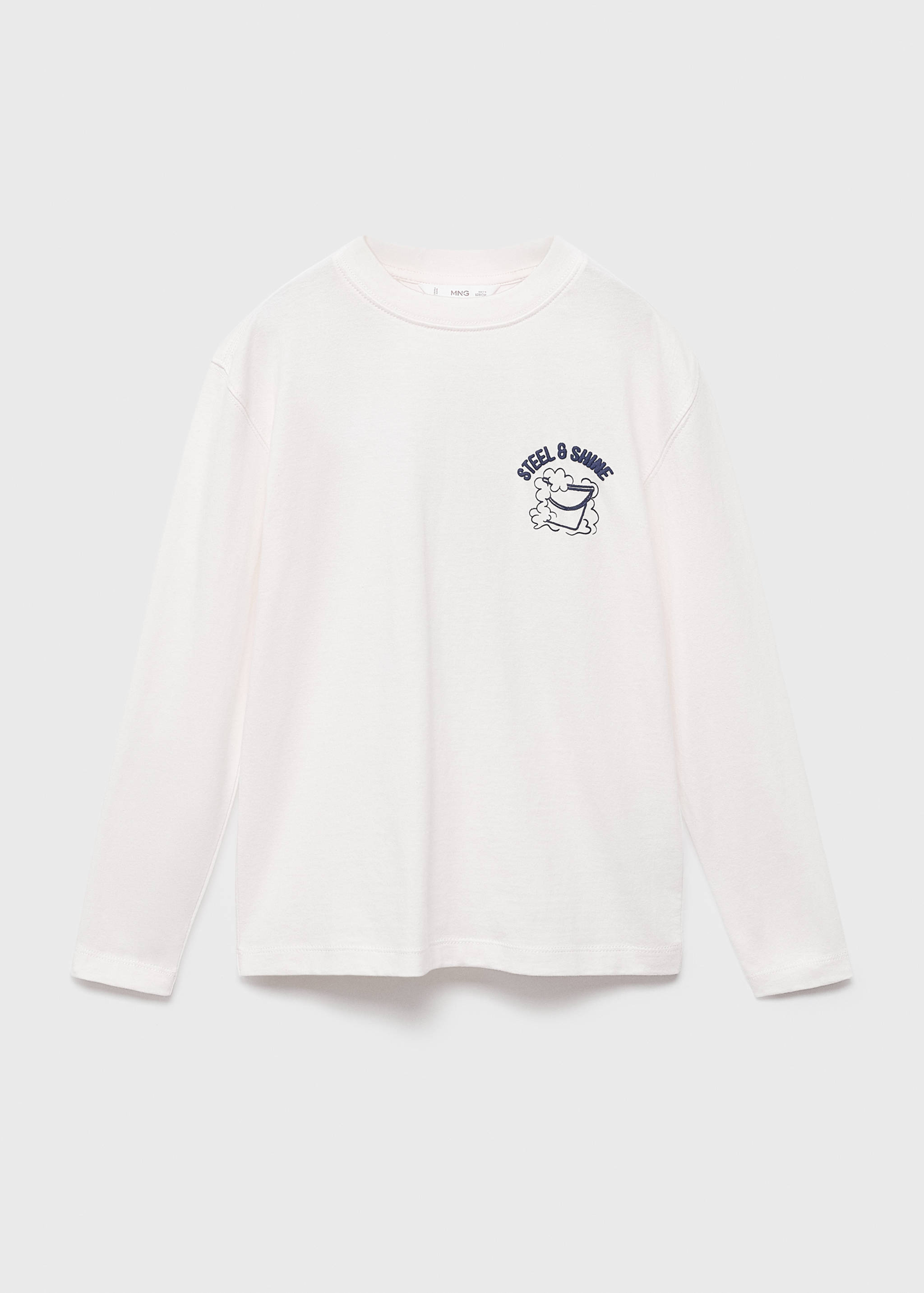 Embossed cotton t-shirt - Article without model