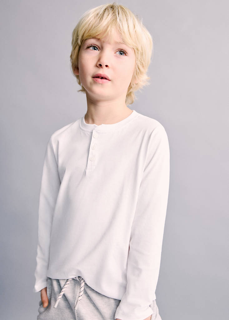 Long sleeve cotton t-shirt — Off White