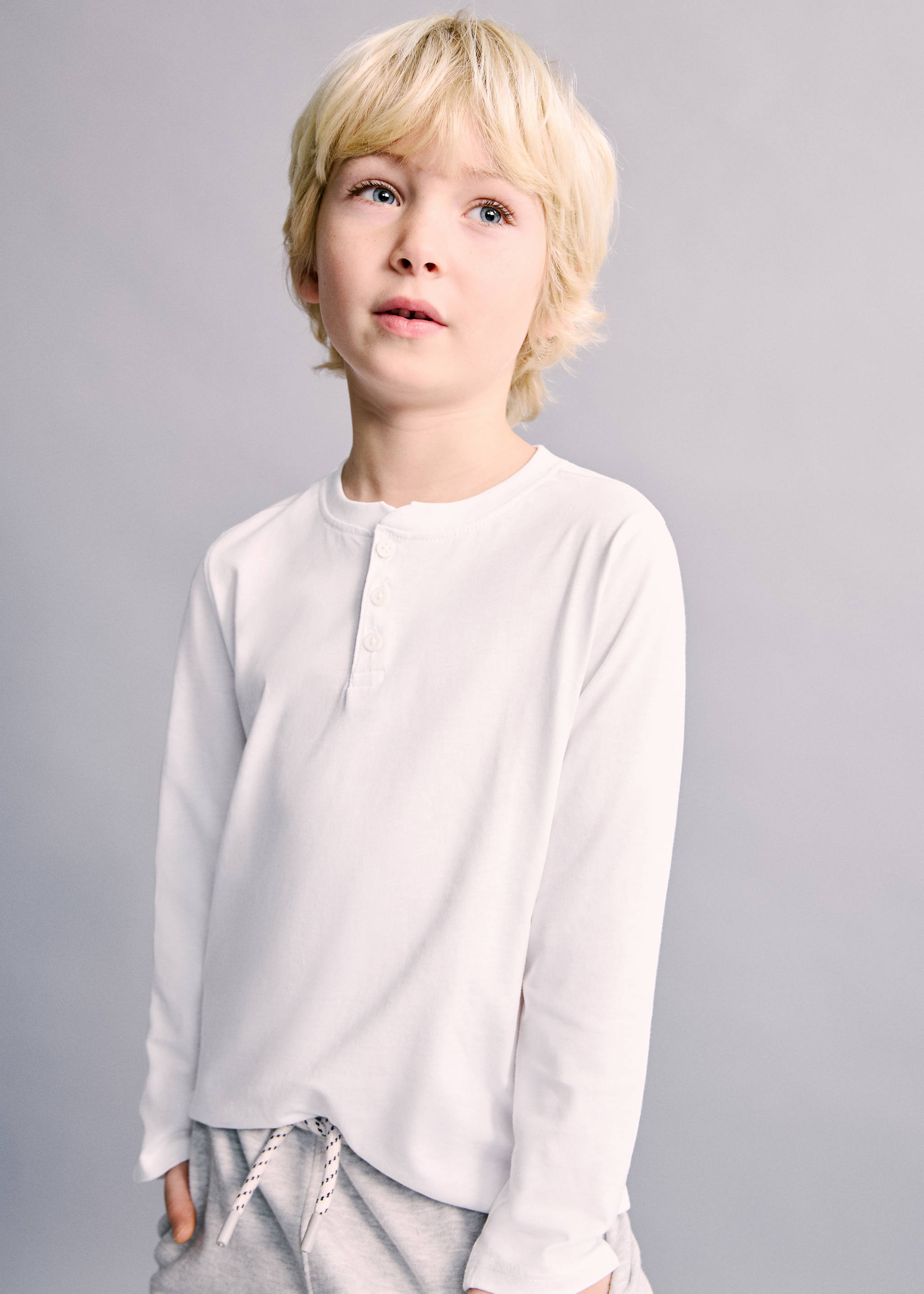 Camiseta algodón manga larga - Plano medio