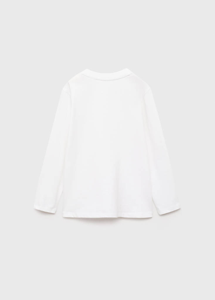 Long sleeve cotton t-shirt — Off White