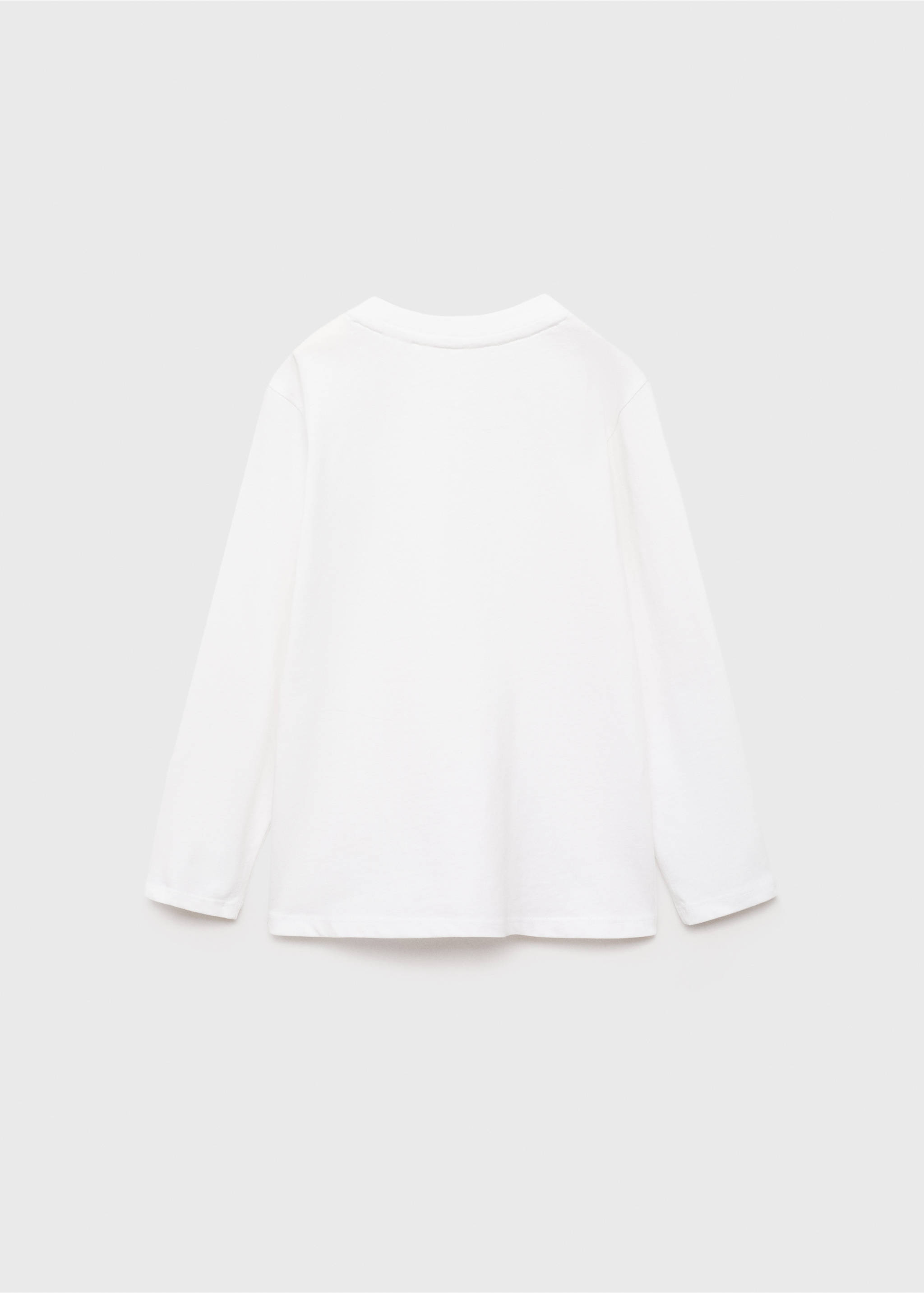 Camiseta algodón manga larga - Reverso del artículo, Blanco roto. Ref: 17044421-00.