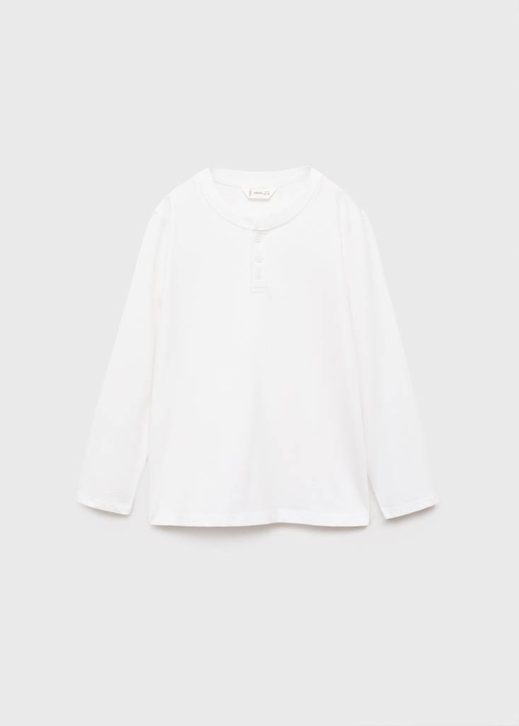Long sleeve cotton t-shirt — Off White