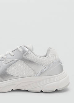 Combined trainers with laces — Silver 4