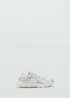 Combined trainers with laces — Silver 1