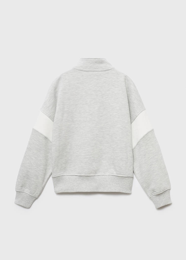 Perkins-neck sweatshirt — Light Heather Grey