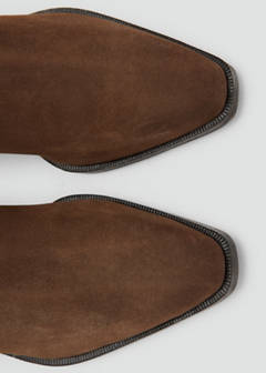 Suede leather ankle boots — Brown 4