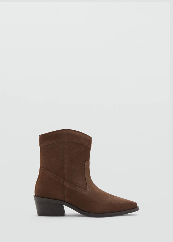 Suede leather ankle boots — Brown