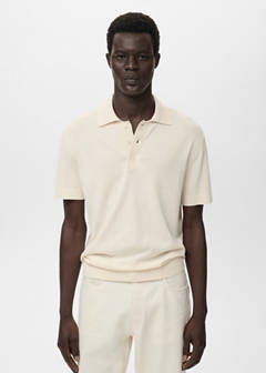 Cotton knitted polo shirt — Off White 1